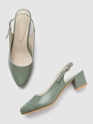 Marc Loire Women Heels(Olive , 5)