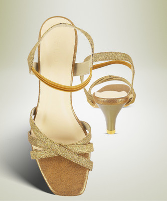 METRO Women Heels(Gold , 3)