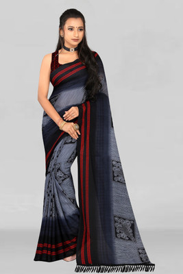 Leelavati Embroidered Bollywood Georgette Saree(Grey)