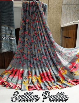 Sitanjali Printed Bollywood Georgette Saree(Grey)