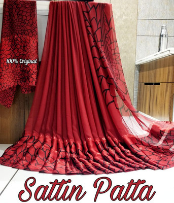 Sitanjali Printed Bollywood Georgette Saree(Red)