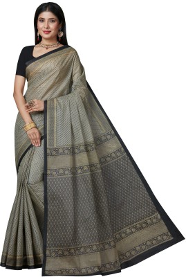 SHANVIKA Printed Daily Wear Pure Cotton Saree(Beige)