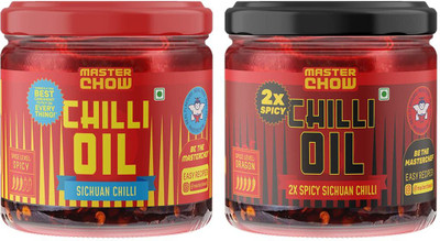 MasterChow Sichuan Chilli Oil & 2X Spicy Sichuan Chilli Oil Sauce(2 x 170 ml)