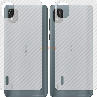 MOBART Back Screen Guard for NOKIA C2 2ND EDITION (3D Carbon Fiber Finish)(Pack of 2)