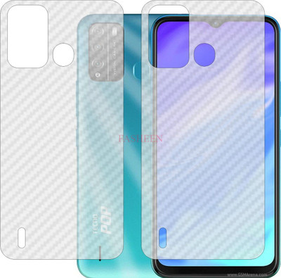 Fasheen Back Screen Guard for TECNO POP 5X (3D Carbon Fiber Finish)(Pack of 2)