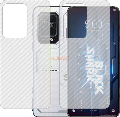 MOBART Back Screen Guard for BLACK SHARK 5 PRO 5G (3D Carbon Fiber Finish)(Pack of 2)