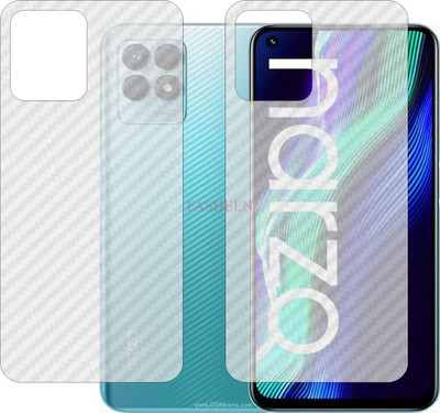 Fasheen Back Screen Guard for REALME NARZO 50 (3D Carbon Fiber Finish)(Pack of 2)