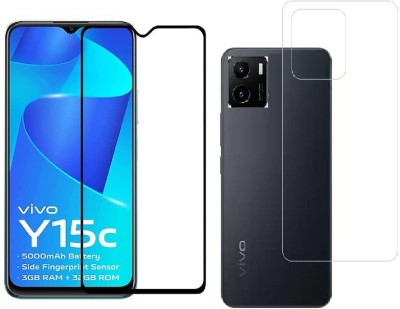 Bai and kaka Front and Back Tempered Glass for Vivo Y15c(Pack of 2)