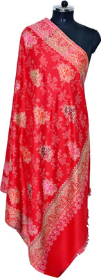 Rishabh Wool Printed Women Shawl(Red)