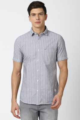 VAN HEUSEN Men Striped Casual Grey Shirt