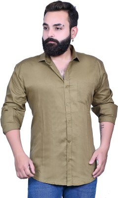 Black Scott Men Solid Casual Brown Shirt