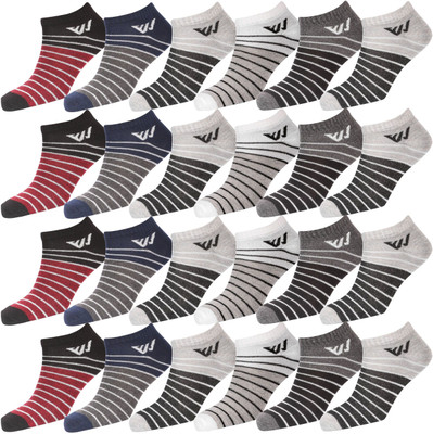 Winget Men & Women Solid Ankle Length(Pack of 12)