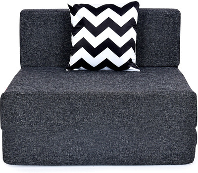 Solis Primus-comfort for all 1 Seater Single Foam Fold Out Sofa Cum Bed(Finish Color - JUTE GREY Delivery Condition - Pre-assembled)