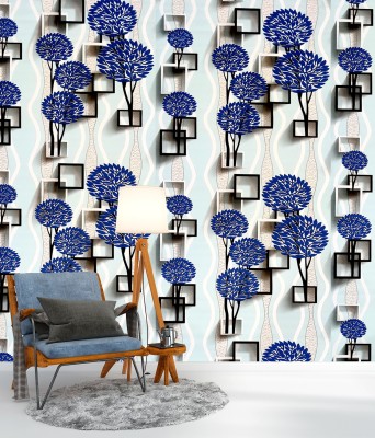 RoseCraft 600 cm 3D Abstract Self adhesive Wall Sticker for Living room ( 28 Sqft / roll ) Self Adhesive Sticker(Pack of 1)