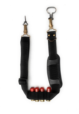 START NOW Double Barrel Special Nylon Gun Belt with Cartridge Holder (Black) Strap(Black)