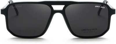 Grey Jack Rectangular Sunglasses(For Men & Women, Brown)
