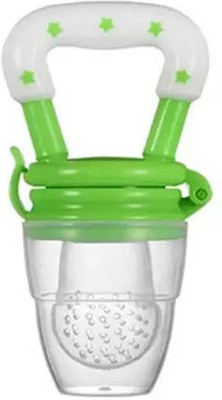smilykid Silicone Food and Fruit Nibbler With Extra Silicone Mesh Teether and Feeder Teether and Feeder(Green,White)