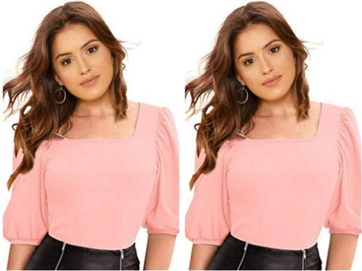 Dream Beauty Fashion Casual Solid Women Multicolor Top
