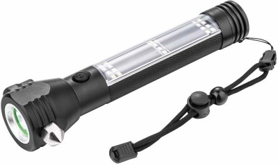 venimall Aluminium 7 Mode Rechargeable Solar LED Torch Flashlight, Car Emergency 2 hrs Torch Emergency Light(Multicolor)