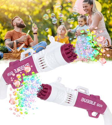 CADDLE & TOES Bubble Maker Gun Toys Electric Water Bubble Gun Toy For Kids Water Gun(Pink)