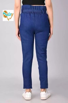 Qtsy Relaxed Women Blue Trousers