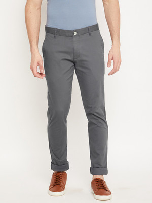 DUKE Slim Fit Men Grey Trousers