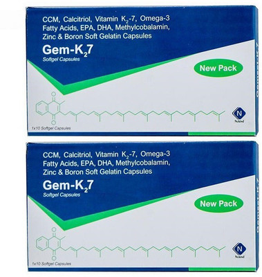Nukind Gem K27 Softgel Capsule - 10 N (Pack of 2)(2 x 10 Capsules)