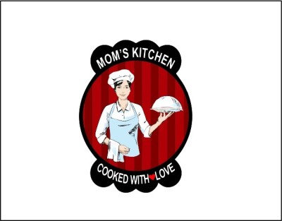 Wallzone 70 cm Moms kitchen|Cooked With Love Medium Vinyl Wallsticker For Hotels|Kitchen Self Adhesive Sticker(Pack of 1)