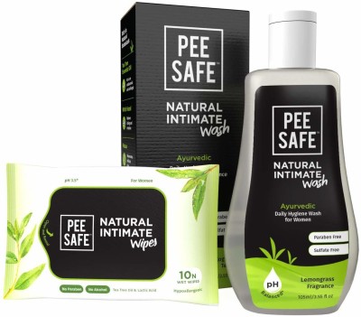Pee Safe Natural intimate wash and wipes for women Intimate Wash  (105 ml, Pack of 1)