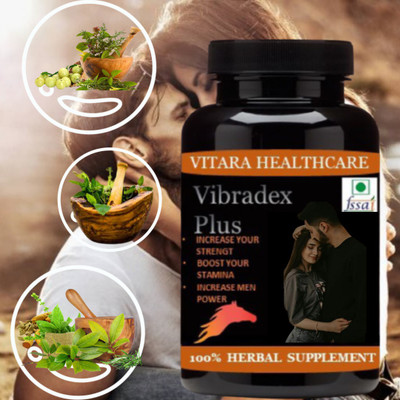 Vitara Healthcare Vibradex Plus, Men's Stamina Power, Ayurvedic Product, 30 no, Pack of 1(30 Capsules)