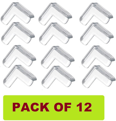 Bichwaliya Baby Safety, Proofing V Shape Silicone Corner Guard Edge Protectors (12 Pcs)(Transparent)