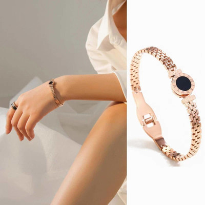 Miami Metal, Stone, Crystal, Alloy, Steel, Stainless Steel Cubic Zirconia, Diamond, Crystal Gold-plated Bracelet