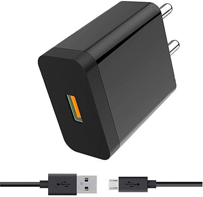Webilla 5 W 3.1 A Wall Charger for Mobile with Detachable Cable(Black, Cable Included)