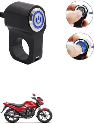 Qiisx CNC On/Off Motorcycle Handlebar Fitting With Light For Hero Achiever Handle Bar Grip For Hero Universal For Bike(Pack of 1)