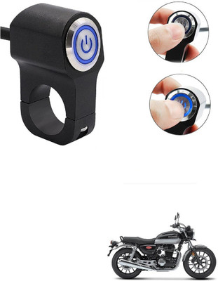 Qiisx CNC On/Off Motorcycle Handlebar Fitting With Light For Honda Hness CB350 Handle Bar Grip For Honda Universal For Bike(Pack of 1)