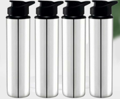 VISAXMI 900 ml Steel Sipper(Pack of 4, Silver, Black)