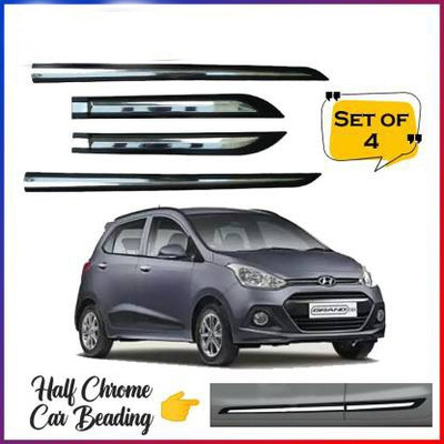 Bubu High Quality car door side half chrome beading for Hyundai Grand i10 (set of 4) Car Beading Roll For Door(5 m)