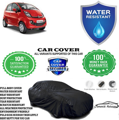 Tamanchi Autocare Car Cover For Tata Nano Genx(Black)