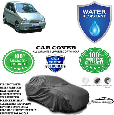 Tamanchi Autocare Car Cover For Hyundai Santro LS ZIP DRIVE(Grey)