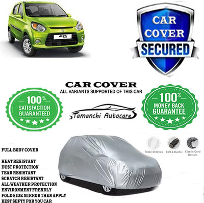 Tamanchi Autocare Car Cover For Maruti Suzuki Alto 800 VXI Petrol(Silver)