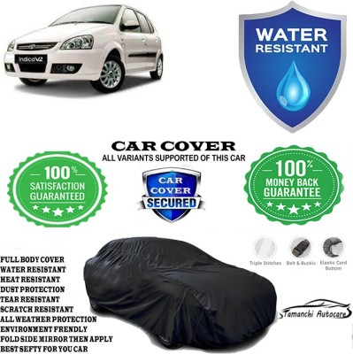 Tamanchi Autocare Car Cover For Tata Indica V2(Black)