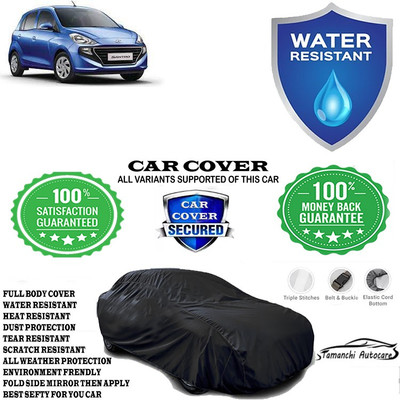 Tamanchi Autocare Car Cover For Hyundai Santro Sportz SE AMT Petrol(Black)