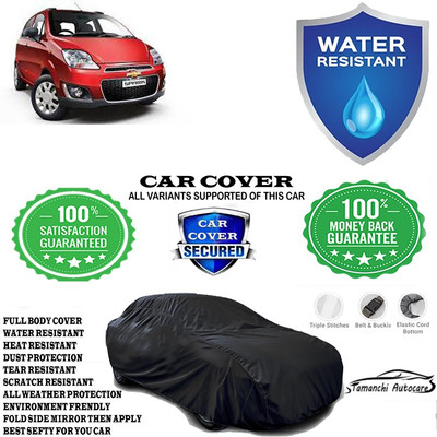 Tamanchi Autocare Car Cover For Chevrolet Spark(Black)