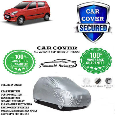 Tamanchi Autocare Car Cover For Maruti Suzuki Alto 800 VXI Plus Petrol(Silver)