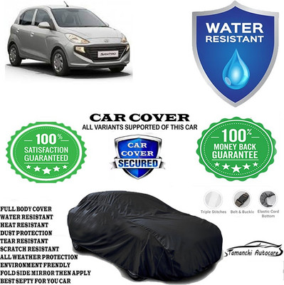 Tamanchi Autocare Car Cover For Hyundai Santro Asta Petrol(Black)