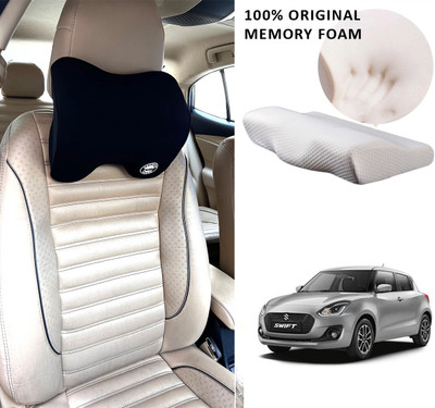 Oshotto Black Memory Foam Car Pillow Cushion for Maruti Suzuki(Rectangular, Pack of 1)