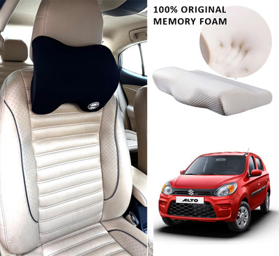Oshotto Black Memory Foam Car Pillow Cushion for Maruti Suzuki(Rectangular, Pack of 1)