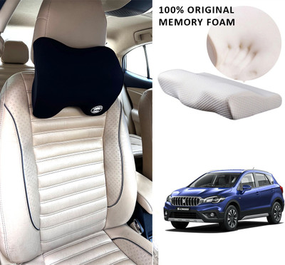 Oshotto Black Memory Foam Car Pillow Cushion for Maruti Suzuki(Rectangular, Pack of 1)