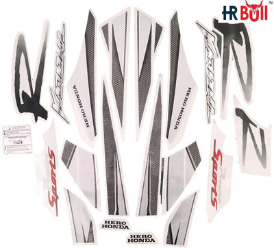 BR BULL Sticker & Decal for Bike(Multicolor, Black)