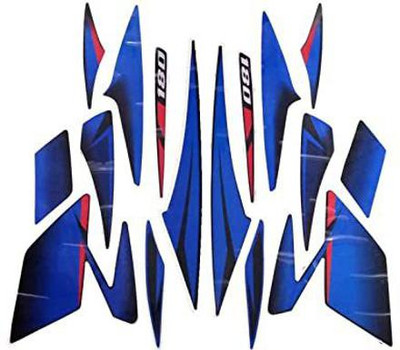 SunStick Sticker & Decal for Bike(Blue, Red)